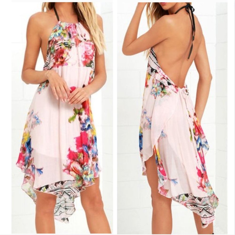 NWT O'Neill with Cynthia Vincent Pink Floral Dress